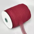 Dark red lace trim roll for DIY crafts, sewing, gift wrapping, and wedding decorations. - Burgundy