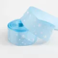 Nastro grosgrain blu stampato con stelle 2.5cm per confezioni regalo e fiocchi fai da te. - Stile Stella Blu Chiaro