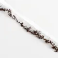 1.5cm sequin ruffled lace trim white elastic fabric band for clothing sewing DIY crafts accessories - Size 1 / Light Brown
