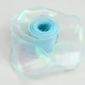 Nastro in organza iridescente azzurro chiaro con bordo arricciato per confezioni regalo floreali - 6cm x 10 Iarde / Azzurro