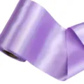 Light purple satin ribbon 10cm wide for gift wrapping, wedding decor and crafts. - Purple