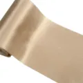 Champagne satin ribbon 15cm wide, smooth silk fabric roll for gift wrapping and party decor - Gold