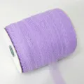 Purple lace trim roll for DIY crafts, hair bows, wedding cake and gift box packaging. - Lilac Purple
