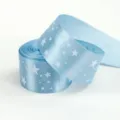 Nastro poliestere azzurro con stelle 2.5cm per confezione regalo e accessori per fiocchi fai da te - Azzurro