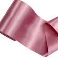 10cm pink satin ribbon roll for gift wrapping, wedding chair decoration and crafts. - Dusty Pink