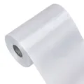 White satin ribbon roll for gift wrapping, wedding decoration, and DIY crafts. 10cm wide. - White
