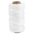 3mm white glitter acrylic cord, sparkly metallic craft string for floral wrapping and DIY projects. - White