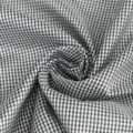 Tessuto a quadri bianco e nero variante, stoffa vichy in poliestere per cucito DIY. - 160cm Larghezza 1m Lunghezza / Nero