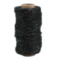 3mm metallic acrylic cord black iridescent thread for craft DIY bouquet wrapping and gift decoration - Black