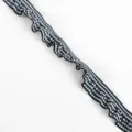 Black and white gingham ruffle trim 2cm elastic webbing DIY sewing garment accessories. - Size 1 / Black