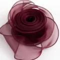 Nastro in organza da 6 cm per confezioni regalo, bouquet di fiori e decorazione fiocchi DIY. - 10 Iarde / Borgogna