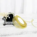Nastro metallizzato glitterato dorato per confezioni regalo, decorazione torte e fai da te, 1cm. - Rotolo Sottile / Oro
