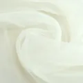 Tela de gasa de poliéster blanco para envolver flores y decoración festiva, 150 cm ancho. - 1m / Blanco Roto