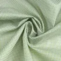 Tela de cuadros verde y blanco poliester pequeno tartaan material DIY fondo. - 160cm Ancho 1m Largo / Verde claro