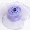 Light purple 6cm organza ribbon, sheer fishtail yarn for gift wrapping, DIY bows and decor - 10 Yards / Light Purple