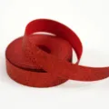 Red glitter ribbon roll for Christmas gift boxes and beautiful DIY crafts decoration. - 2.0cm / Red