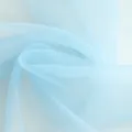 Tela de organza transparente azul claro para envolver flores y decoracion festiva. - 1m / Azul claro