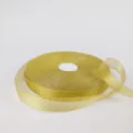 Nastro glitter dorato in rotolo, nastro in organza lucida per confezioni regalo e decorazioni. - Rotolo Medio / Oro