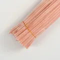 Pink fluffy pipe cleaners craft stems for kids DIY art projects fuzzy wire set 100pcs - Apricot Pink