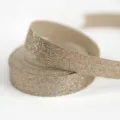 Gold glitter ribbon roll 1-4cm sparkling fabric trim for Christmas gift wrapping DIY - 2.0cm / Light gold