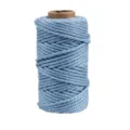 Cordelette artisanale métallique 3mm fil acrylique scintillant pour bouquet et DIY rouleau - Bleu clair