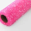 Heet roze sneeuwpunt mesh tulle rol voor bloemenboeket verpakking en geschenk DIY ambachten. - 50cm Breedte 3 Yards Lengte / Rozerood