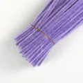 Colorful pipe cleaners for kids DIY crafts, fluffy fuzzy wire stems, purple craft supplies. - Light Purple