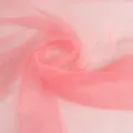 Rollo de Tela Transparente de Poliéster Rosa para Envolver Flores y Decoración - 1m / Rojo sandía