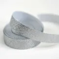 Silver glitter ribbon 1-4cm wide sparkly craft ribbon for Christmas gift wrapping and DIY bows. - 2.0cm / Silver