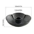 Bougeoir chandelier en céramique en forme de pétale avec dimensions pour décoration de table. - Noir Profond