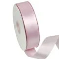 Cinta de satén de poliéster rosa de 4 cm para envolver regalos, repostería y lazos de bricolaje. - Rosa