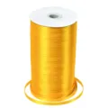 Bobina di nastro in poliestere giallo 0.6cm di larghezza per confezioni regalo e fai da te. - Dorato