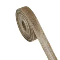 Natural burlap ribbon roll for DIY crafts, rustic jute trim for Christmas gift wrapping. - 2cm-10 Yards