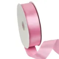 Cinta de satén de poliéster rosa de 4cm para envolver regalos, manualidades y lazos DIY. - Rosa