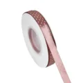 Nastro in poliestere con pois da 1cm lucido un lato per confezione regalo e fiocco - Taglia 25 / colore fagiolo rosso