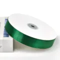 Rotolo di Nastro in Raso Verde 2.5cm per Confezione Regalo, Torta e Fai da Te Artigianato - Verde