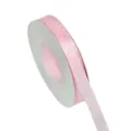 Roze stippen lint 1cm polyester lint voor mooie DIY strikken en handwerk cadeau verpakking. - Maat 25 / Lichtroze