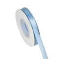 Lichtblauw 1cm polkadot lint van polyester voor handgemaakte DIY-ambachten en haarlinten. - Maat 25 / Lichtblauw