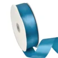4cm blue polyester satin ribbon roll for gift wrapping, packaging, and DIY crafts. - Color 335 (4cm Polyester Ribbon-335#) / 4cm Width