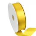 Yellow satin ribbon 4cm wide for gift box packaging, DIY crafts, and bows decoration. - Color 645 (4cm Polyester Ribbon-645#) / 4cm Width