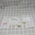 Kit di accessori per borsa fai-da-te con rete in plastica, catena di perle e ganci - Pacchetto Materiale Catena di Perle Stile Cerbiatto (Senza Nastro)