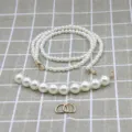 Set di accessori per cinturino a catena per borsa di perle DIY con anelli a D in metallo e fibbie - Pacchetto Materiale Borsa Stile Perla (Senza Nastro)