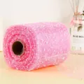 Roze sneeuwstip tule rol voor bloemboeket verpakking en feestelijke geschenk decoratie. - 14.2cm Breedte 15m Lengte / Roze