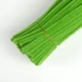 Green fuzzy pipe cleaners bundle, soft chenille stems for kids DIY crafts and creative projects. - Willow Green