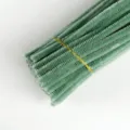Green fuzzy pipe cleaners bulk set, chenille stems for kids DIY craft and creative art making. - Bamboo Shadow