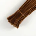 Brown fuzzy sticks pipe cleaners for kids DIY craft handmade art projects creative supplies. - Light Brown