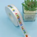 Nastro Buon Compleanno Nastro di Rasione Confezione Regalo Torta Decorazione Rotolo - 2cm - Palloncino Felice