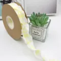 2.5cm breites gelbes Karomuster Blasen Falten Band, Wellenkant-Band fur Blumenverpackung DIY. - 2.5cm Breit x 9m / Milchiges Gelb