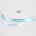Rotolo di nastro in raso azzurro per confezioni regalo e decorazioni di nozze. - Larghezza 1cm Lunghezza 91m