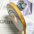 Nastro grosgrain giallo stampato in oro 1cm nastro di seta per confezioni regalo bouquet. - Arancio Dolce